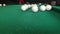 Girl breaks billiard balls 1