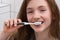 Girl Brushing Teeth