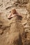 Girl buried under sand