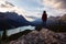 Girl in the Canadian Rockies