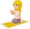 Girl cartoon praying