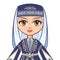 The girl in the Chechen suit. Historical clothes .Portrait, avatar