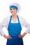 Girl in chef uniforms