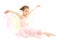 Girl child dressed in butterfly ballerina costume