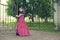 Girl in a classic ball gown