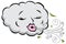Girl Cloud Blowing Wind Cartoon