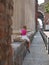 Girl at Colonne di San Lorenzo in Milan