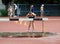 Girl compete in the 3.000 Meter Steeplechase