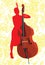 The girl with a contrabass