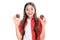 Girl and cookies. Teen girl eating cookies, snack for schoolchildren. Child with dessert bakery Portrait of happy