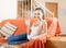 Girl on couch with mug