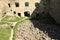 Girl on courtyard of castle Girls Stone