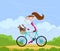 Girl cycling