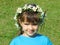 Girl with daisy chain on head