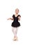 Girl dances ballet in her ballerina tutu