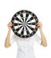 Girl with dartboard