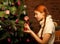 Girl decorate the Christmas tree