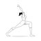Girl doing yoga pose silhouette outline