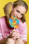 Girl Eating Lollipop