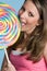 Girl Eating Lollipop