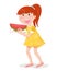 Girl eating watermelon