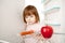 Girl and Empty Refrigerator