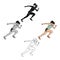 The girl is engaged in athletics.The Olympics in athletics.Olympic sports single icon in cartoon,black style vector