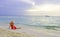 Girl enjoying the beach