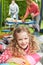 Girl Enjoying Family Camping Holiday On Campsite