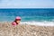 Girl enjoying free time on the beach