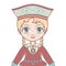 The girl in Estonian dress. Historical clothes .Portrait, avatar