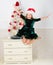 Girl excited about christmas jump mid air. Child emotional cant stop her feelings. Celebrate christmas concept. Girl in