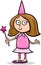 Girl in fairy costume cartoon illustration