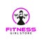 Girl fitness shop logo