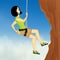 Girl free climber