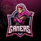 Girl gamer e-sport mascot design