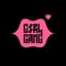 Girl gang patch with lips and heart. T-shirt apparels print for