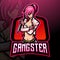 Girl gangster esport logo mascot design