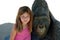 Girl and gorilla