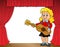 Girl guitar player on stage theme 1