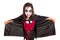 Girl in Halloween vampire costume