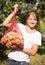 Girl with harvested onion