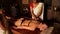 Girl having spa treatment. Two real Indian masseuses massage hands.