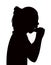 A girl head silhouette vector