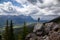 Girl Hiking Canadian Mountain Landscape