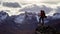 Girl Hiking in Tombstone Territorial Park, Yukon, Canada.