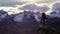 Girl Hiking in Tombstone Territorial Park, Yukon, Canada.