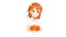 Girl holding a pumpkin. Halloween witch. Anime girl face. Japan style. Eyes, hair animation. Beautiful cartoon emotional