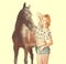 Girl and horse