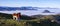 Girl with a horse in the Basque mountains